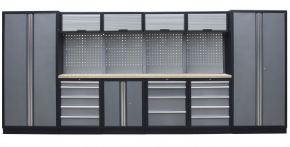 Kvalitní PROFI dílenský nábytek - 4535 x 2000 x 495 mm - TGS1300AI Grey