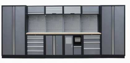 Kvalitní PROFI dílenský nábytek - 4535 x 2000 x 495 mm - TGS1301AD Grey