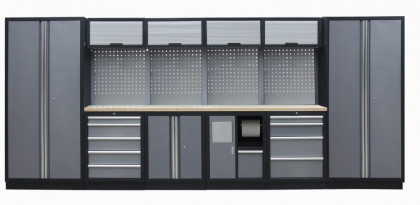 Kvalitní PROFI dílenský nábytek - 4535 x 2000 x 495 mm - TGS1301AH Grey