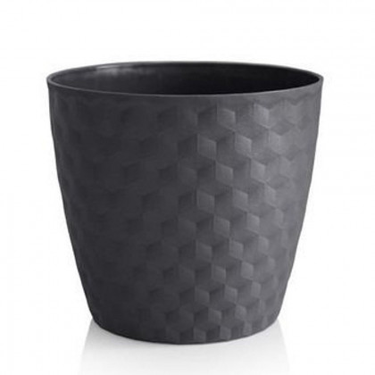 Květináč Ruby mat recyklovaný 19cm antracit