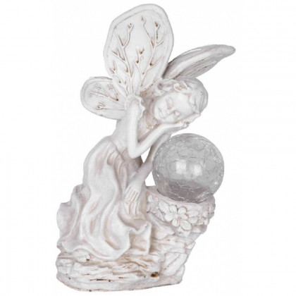Lampa solárna víla, 15x12x22 cm, 1 LED, AA