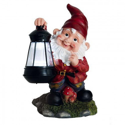 Lampa solární trpaslík, 17x16x27cm, 1 LED, AA