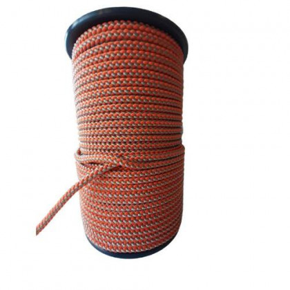 Lano pletené bez jádra PPV 8 mm, 100 m, oranžovo-šedé, ENPRO