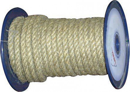 Lano stáčené přírodní 20mm (plastová cívka/45m)