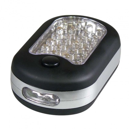 LED svítilna, ABS materiál, 24+3 LED, na 3x AAA