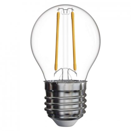 LED žárovka Filament Mini Globe 2W E14 teplá bílá