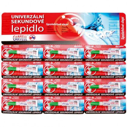 Lepidlo vteřinové, CARTELL, 12 x 3 g, plato
