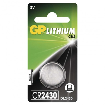Lithiová knoflíková baterie GP CR2430, blistr
