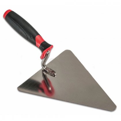 Lžíce zednická nerezová trojhranná 140mm, plastová rukojeť