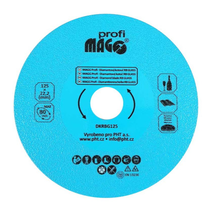 MAGG Profi - Diamantový kotouč RB GLASS 125x22,2mm