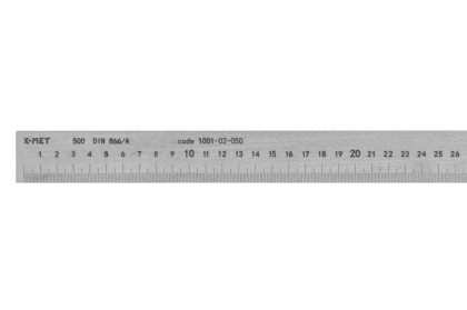 Měřítko bez povrchové úpravy 2500 mm s přesahem KINEX/K-MET, DIN 866/A