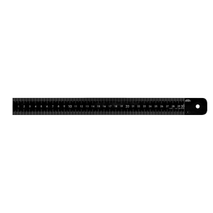 Měřítko ocelové tenké KINEX BLACK COAT 500mm, tř. př. 1, EC