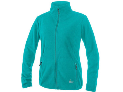 Mikina CXS GRANBY LADY, dámská, fleece, tyrkysově zelená