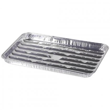 Miska MagicHome 34x23x2.5 cm, 3 ks, obdélníková perforovaná ALU