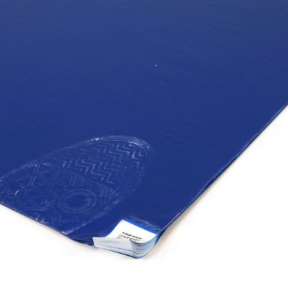 Modrá lepící dezinfekční dekontaminační antibakteriální rohož FLOMA - 115 x 45 cm - 30 listů