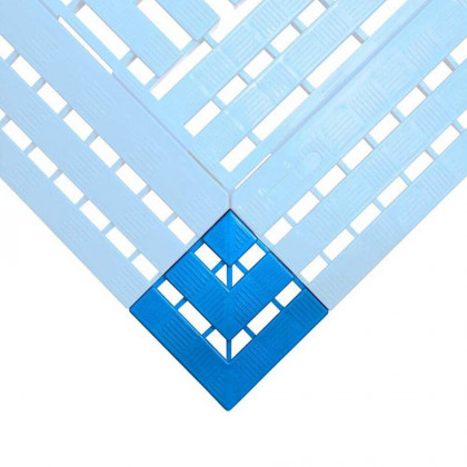 Modrá náběhová rohová hrana WORK-DECK - 11,2 x 11,2 x 2,5 cm