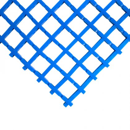 Modrá olejivzdorná protiskluzová průmyslová univerzální rohož - 1000 x 60 x 1,2 cm