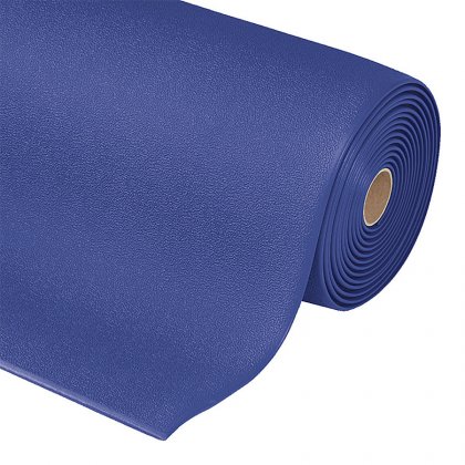 Modrá protiúnavová průmyslová rohož Sof-Tred - 1830 x 60 x 0,94 cm