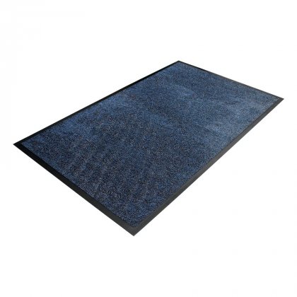 Modrá textilní čistící vnitřní vstupní rohož - 120 x 85 x 0,9 cm
