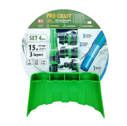 Modrá zahradní hadice Procraft PR-3KGH1315F | PR-3KGH1315F