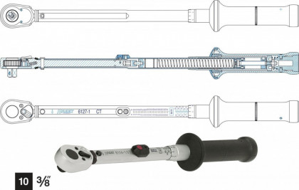 Momentový klíč 3/8" s US stupnicí, Hazet 6115-1CT - HA025084