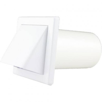 Mřížka větrací gravitační - klapka VM, 175 x 175 mm GK/125 mm, bílá 0240