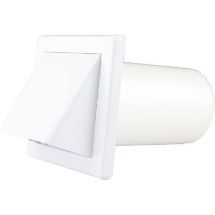 Mřížka větrací gravitační - klapka VM, 200 x 200 mm GK/150 mm, bílá 0241