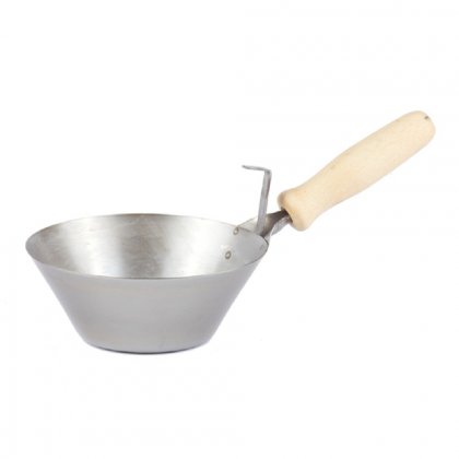 Naběračka ocel 21cm / dřevěná rukojeť