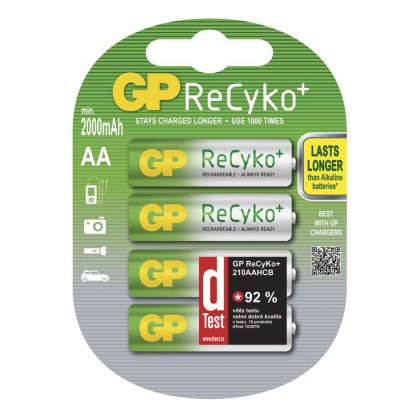 Nabíjecí baterie GP ReCyko+ HR6 (AA), blistr