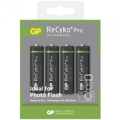 Nabíjecí baterie GP ReCyko+ Pro Photo Flash HR6 (AA), krab.