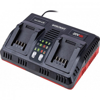 Nabíječka Worcraft CLC-20V-4.5D ShareSYS, série S20Li, 2x aku, rychlonabíječka