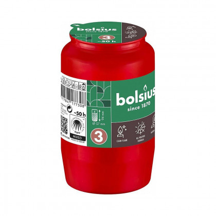 Náplň Bolsius, 50 h, 152 g, 57x94 mm, olej, červená