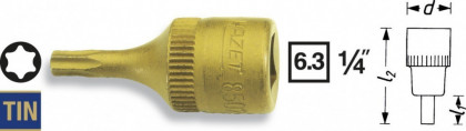 Nástrčná hlavice TORX® 1/4" 8502-T9 Hazet - HA037148