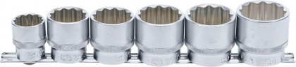 Nástrčné klíče, dvanáctihranné, 1/2 ", 6 ks, 24 - 38 mm - B70102