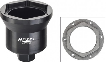 Nástrčný klíč na matice náprav UA s vodící přírubou 90 mm 4937-90