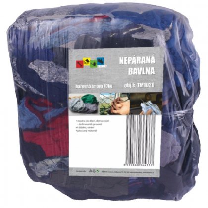 Nepáraná bavlna barevná tmavá 10kg, celní sazebník 6309