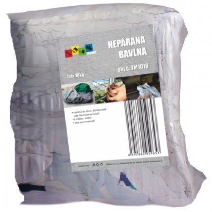 Nepáraná bavlna bílá 10kg, celní sazebník 6309