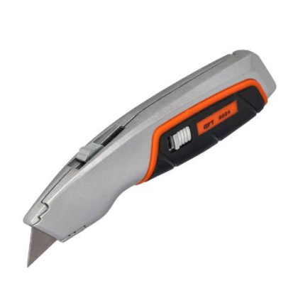 Nůž hliníkový s lichoběžníkovou čepelí, FASTER TOOLS