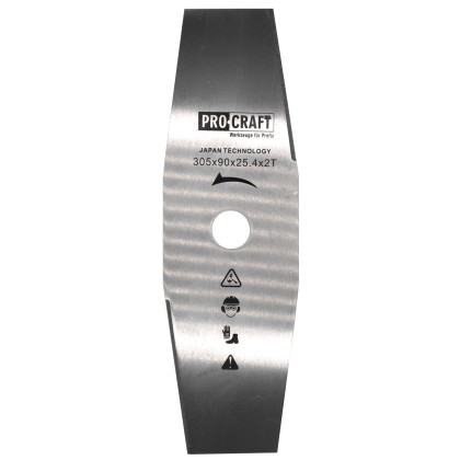 Nůž křovinořezu (305*90*25.4) 2T (nerez) PROCRAFT | H-2T/H