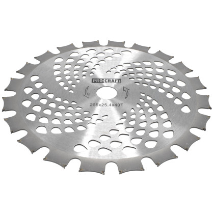Nůž křovinořezu (D255*25.4) 40Т (oboustranný) PROCRAFT | H/P-2