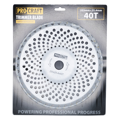 Nůž křovinořezu (kotouč) (D255*25.4) 40T zaoblený PROCRAFT | H/P-1