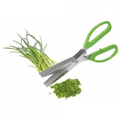 Nůžky na bylinky HERBS CUT bílé, limetka, 13cm, tři ostří