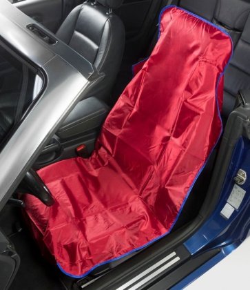 Nylonový ochranný povlak na přední sedadlo SR990302 - červený