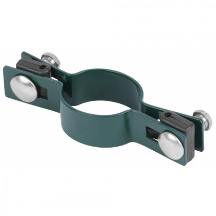Objímka průběžná zelená EUROSTANDARD 48 mm,  Zn+PVC, RAL6005