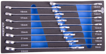 Očkoploché klíče 14 ks ve výplni dílenského vozíku - LIACKE38304