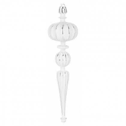 Ozdoba MagicHome, 2 ks, 16 cm, stříbrné, na vánoční stromeček