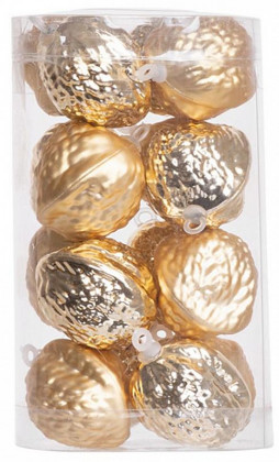 Ozdoba oříšky MagicHome na vánoční stromek, 3cm, 16ks