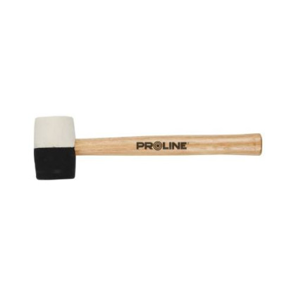 Palice gumová, 63 mm, černo-bílá, dřevěná násada, PROLINE, PROFIX