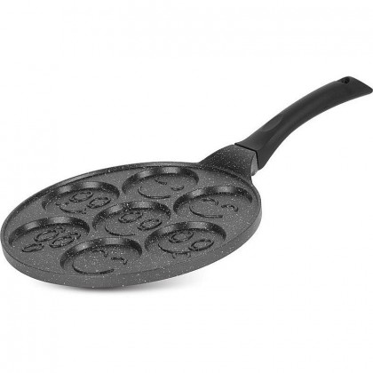 Pánev na lívance a volské oka MagicHome smajlíci, na 7ks, 27cm