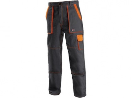 Pánské kalhoty CXS LUXY JOSEF, černo-oranžové